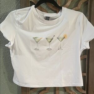 SHEIN Martini Crop Tee